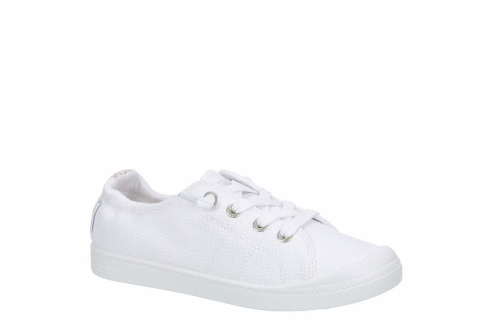 Roxy Sz 11 Bayshore Plus Women's White Slip-On Embroidered Casual Sneakers